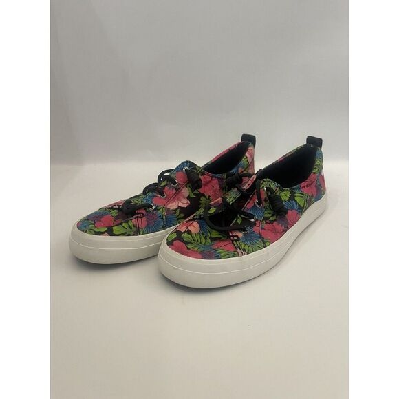 Sperry Top-Sider Womens‎ Floral Print Canvas Sz 7.5 - Picture 1 of 8
